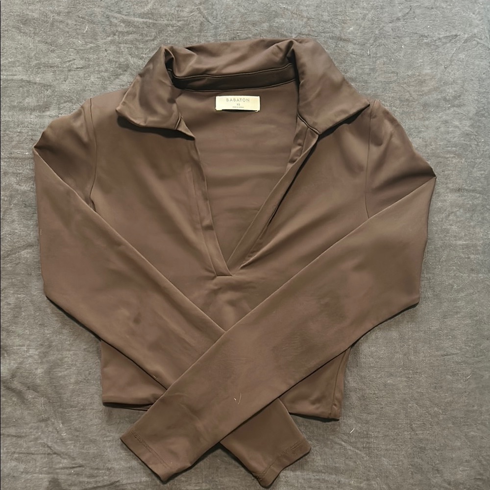 Brown Long Sleeve Top
